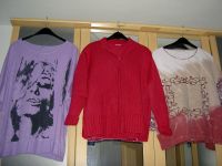 2x Damen Langarm-Shirts lila, bunt, 1 Strickjacke pink, Gr. 50/52 Baden-Württemberg - Mosbach Vorschau