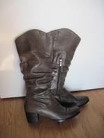 graue Leder-Stiefel Gr.40 Bayern - Augsburg Vorschau