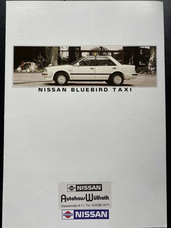 Prospekt Nissan Bluebird Taxi von 6/86 in Mettmann