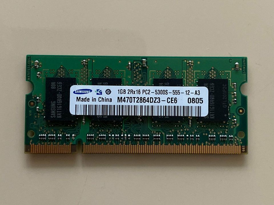 Samsung 1Gb RAM 2Rx16 PC2-5300S-555-12-A3 Memory in Gerlingen