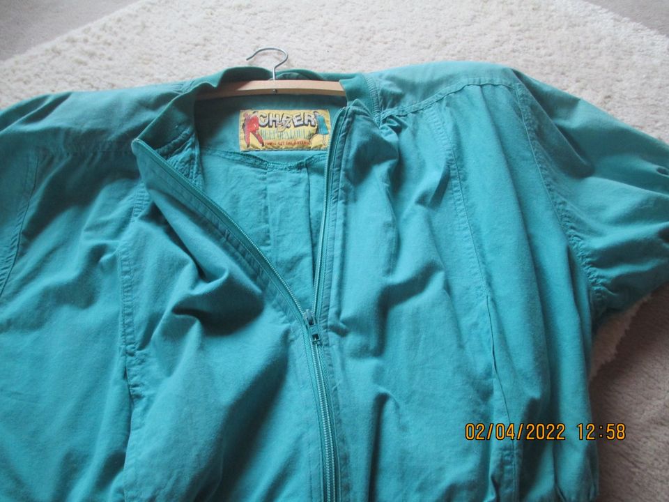 Vintage: türkisfarbener Damenblouson/Jäckchen, Gr. 38 (SZ) in Konz