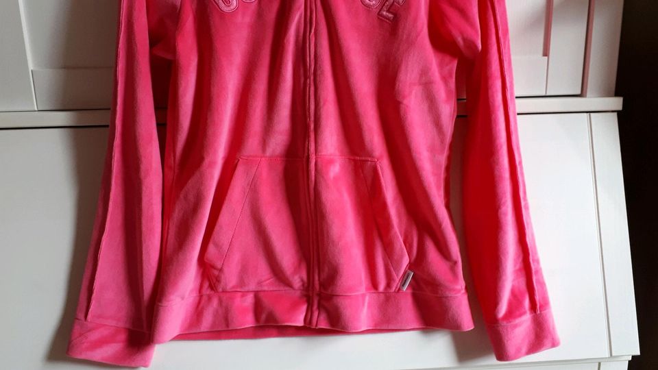 Converse leichte Jacke Nicki Fleece Samt Gr. 152 158 Pink in Boppard