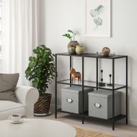 Ikea Vittsjö Regal schwarz Metall Glass 100 x 93 Friedrichshain-Kreuzberg - Kreuzberg Vorschau