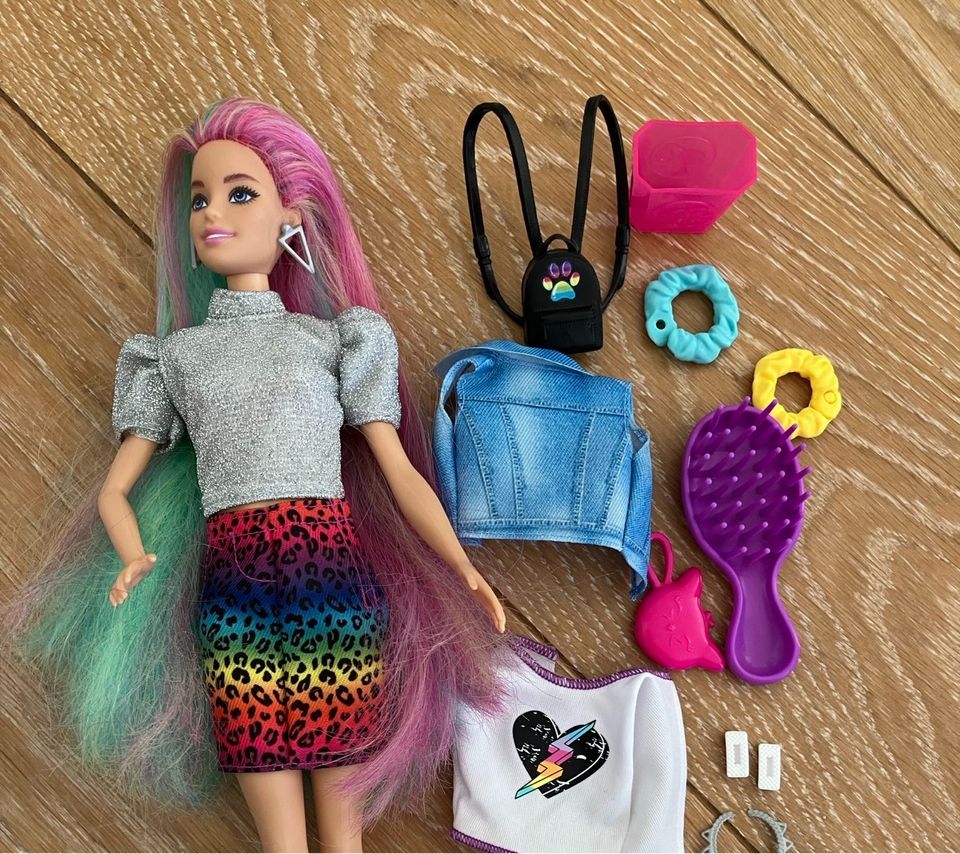 Barbie Regenbogen Farbwechsel Zubehör in Salzkotten