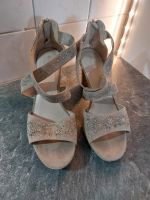 Sommerschuhe hell braun mit Glitzer Plateau Sandalen Dortmund - Aplerbeck Vorschau