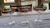 Glas Champagnerschale, vergoldeter Rand Hessen - Romrod Vorschau