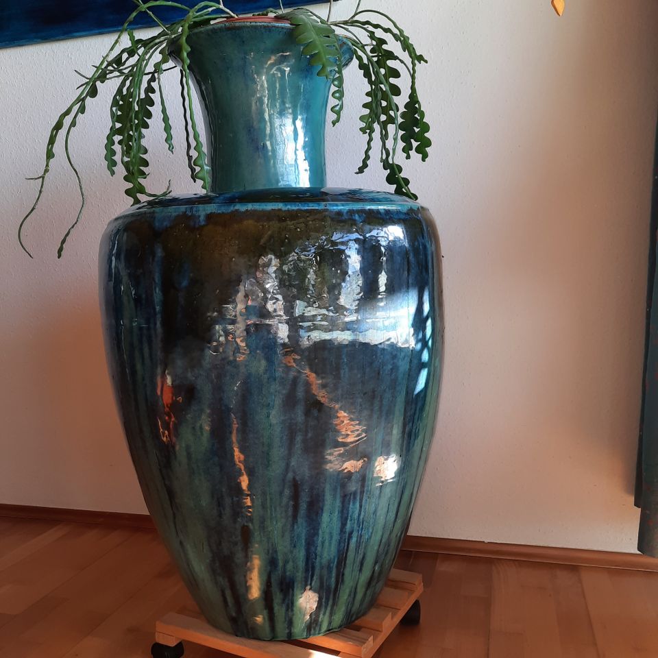 Keramikvase (Farbe PetrolTürkis) in Ravensburg