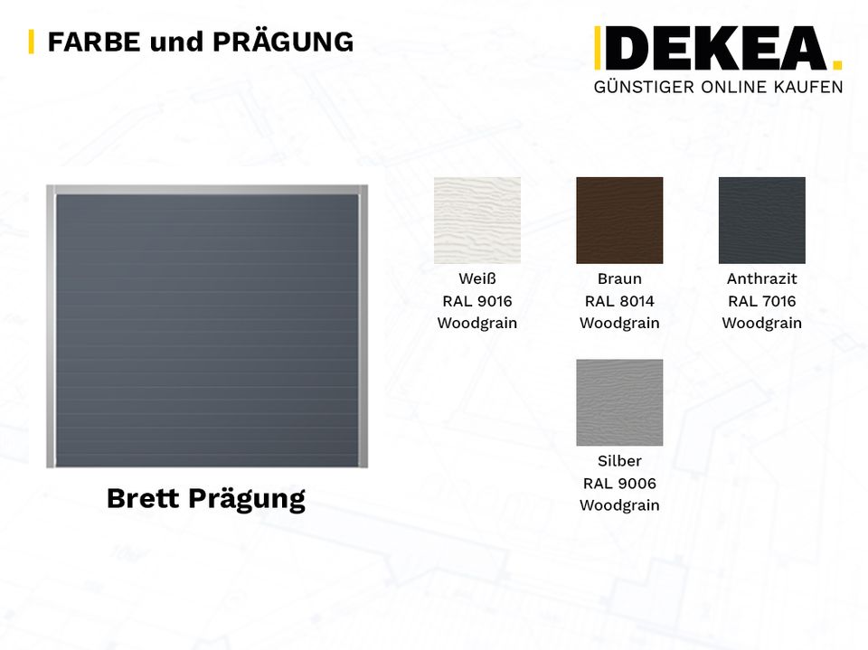 Segmenttor mit Isolierung nach Maß GARAGENTOR KONFIGURATOR Sektionaltor 200 x 200 cm Werkstator Falttore Schiebetore Rolltor optional mit Fenster in Dresden