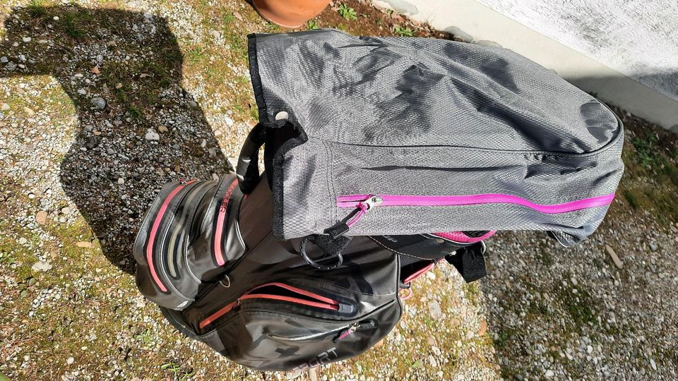 Big Max Aqua Golfbag Trolleybag anthrazit/pink, wasserdicht in Olching