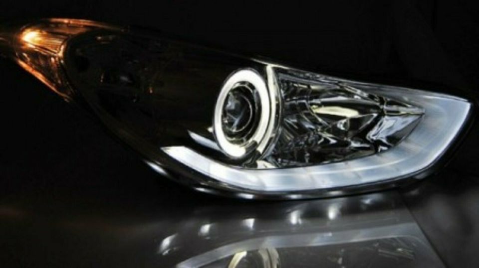 Led Angel Eyes Scheinwerfer für Hyundai Elantra chrom 10 - 15 Neu in Calden