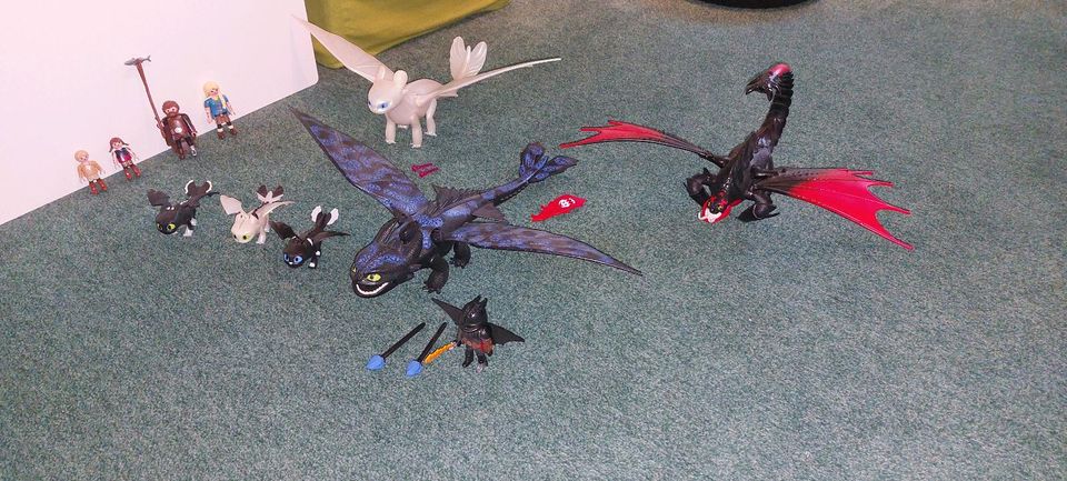 Top großes Playmobil Dragons Drache Ohne Zahn Set Figuren Hicks in Radebeul