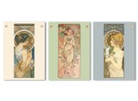 ✿ Karten-Set: Mucha - Feder, Rose, Primel ✿ Jugendstil, Art Deco Stuttgart - Botnang Vorschau