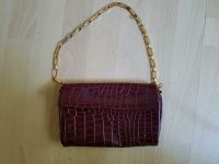 Tasche clutch NEU Kunstleder bordeaux Gold Kette krokooptik Kiel - Ellerbek-Wellingdorf Vorschau