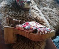Florale Deerberg Sandalette Stoff mit Leder 38 Absatz 7cm bequem Bayern - Lauter Vorschau