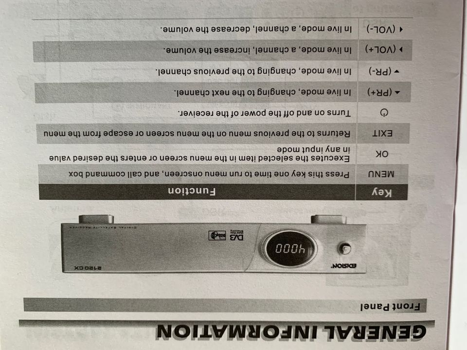 Edision Digital Receiver 2120 CX in Bitz