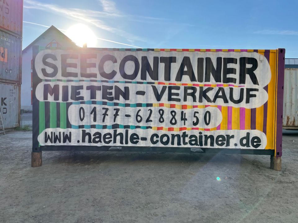 6ft Baustellencontainer RAL 7021 neuwertig Lagercontainer mieten in Freiburg im Breisgau