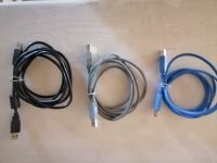 USB-Kabel Typ A auf Typ B, Auswahl blau, grau und schwarz Bayern - Kirchham Vorschau