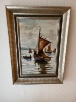 Ölgemälde Segelboot 1910 Fritz Steiger Niedersachsen - Meine Vorschau