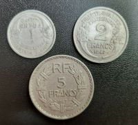 1, 2, 5 französische Francs, Münzen 4. Republik Frankreich 1947 Hessen - Grebenstein Vorschau