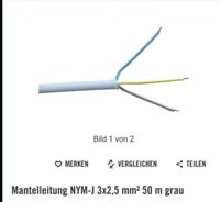 10 Stück 50m Nym-j 3x2,5 Stromkabel Kabel StromleitungKabel Leipzig - Sellerhausen-Stünz Vorschau