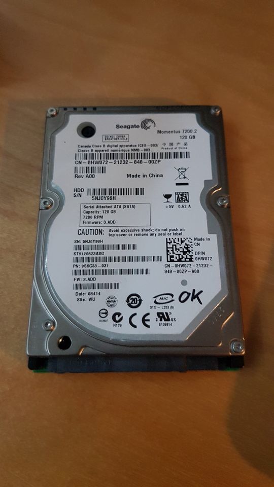 Seagate Momentus 2,5" 120GB in Karlstein