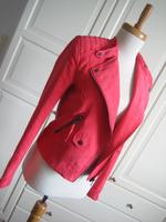 Bikerjacke Kunstleder Wildleder H&M 34 XS Jacke Koralle Orange Niedersachsen - Jork Vorschau