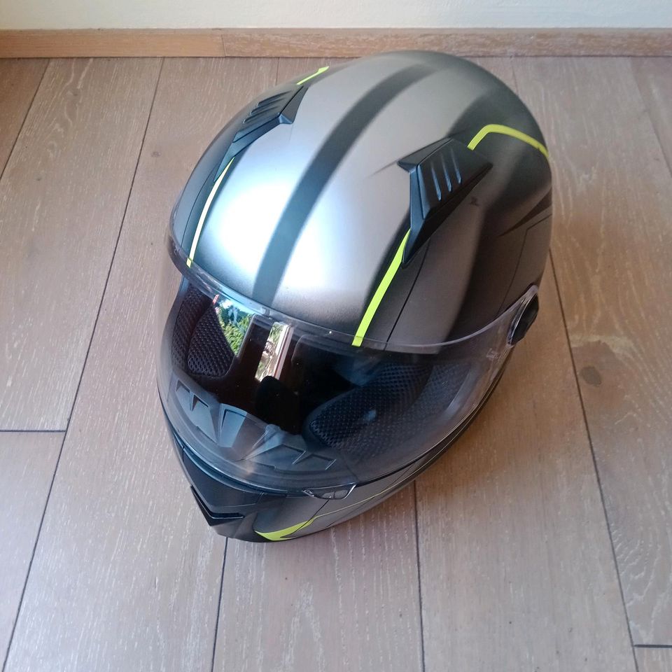 Helm Größe S Motorrad Integral Roller Mofa Louis grau schwarz MTR in Bückeburg