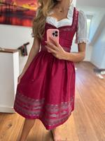 Dirndl XS 34 Pink rot Damen Tracht Bordeaux Trachten Seide München - Milbertshofen - Am Hart Vorschau