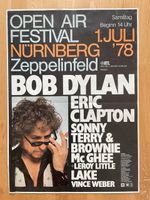 Bob Dylan Eric Clapton Plakat Original Konzert Poster 1978 Bayern - Augsburg Vorschau