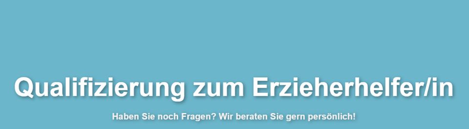 Qualifizierung Erzieherhelfer*in in Berlin