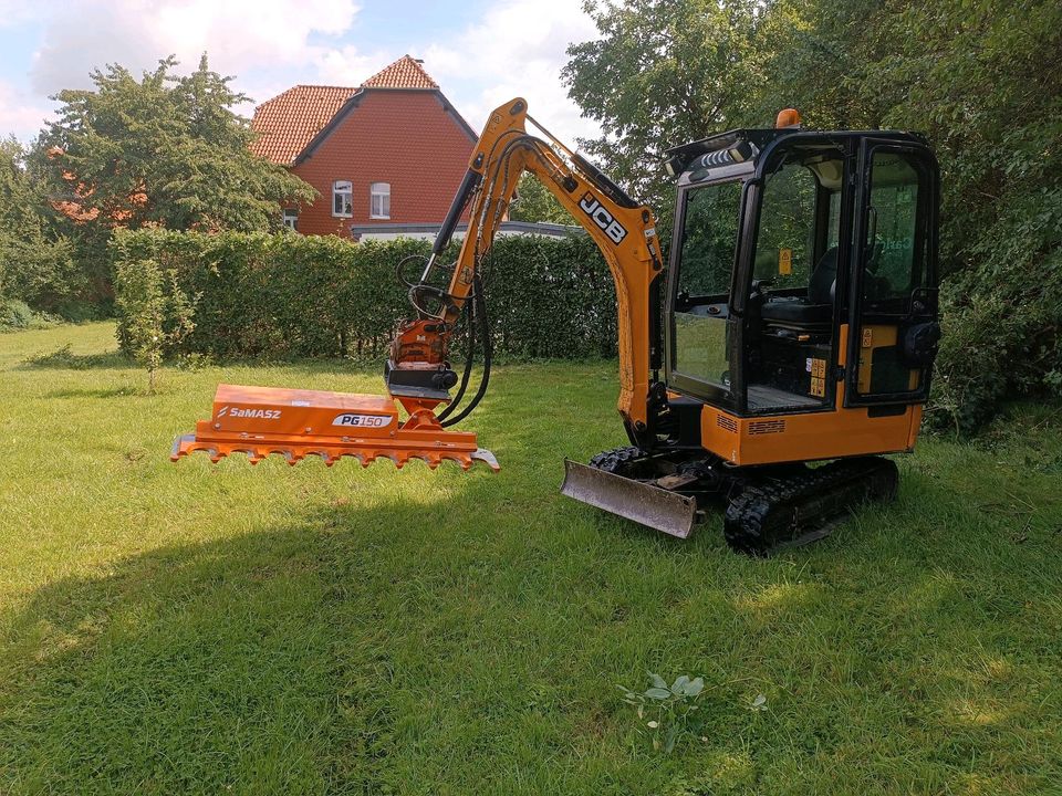 Heckenschere für Minibagger zu vermieten Verleih Miete in Nieheim