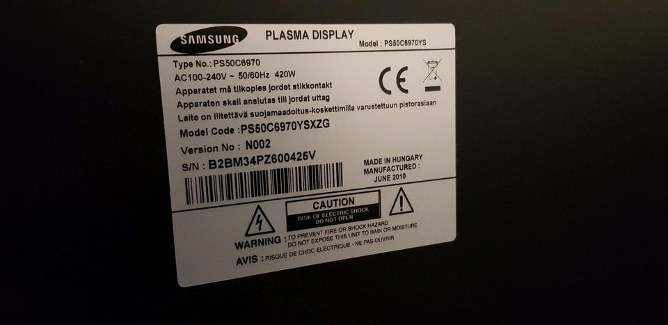 Samsung Fernseher Plasma 50Zoll in Osnabrück