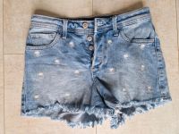 Hollister Jeans Shorts High-Rise Mom Gr. W26 bestickt Margeriten Sachsen - Borna Vorschau