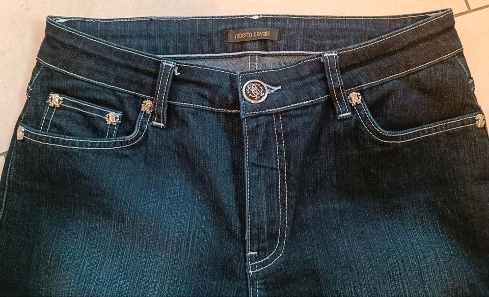 Roberto Cavalli Damen-Jeans, dunkelblau, sehr guter Zustand in Osann-Monzel