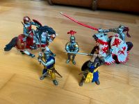 5 Schleich Figuren, 2x Pferd mit Reiter, 3 Ritter TOP-Zustand Nordrhein-Westfalen - Mettmann Vorschau