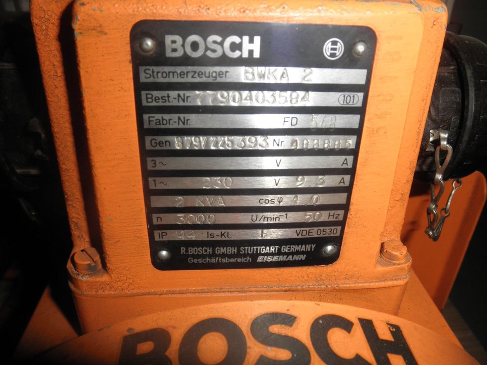 Bosch Stromaggregat 2KVA vom THW in Rattenberg