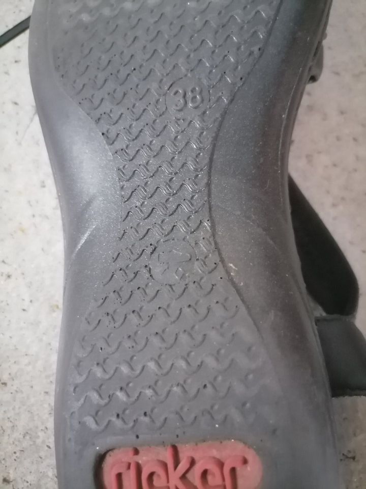 RIEKER Sandalen mit Metallring, schwarz, Gr. 38 in Mudau