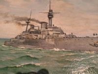 Ölgemälde Marine Linienschiff datiert 1900 Hannover - Linden-Limmer Vorschau