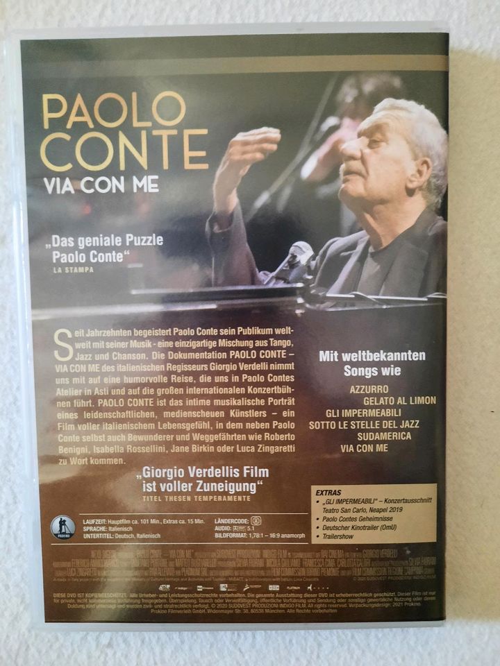 Musik DVD Paolo Conte Via Con Me in Gießen