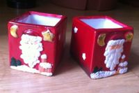 2 Teelichthalter Weihnachten Weihnachtsdeko *vmtl. Gips *6x6x6 cm Leipzig - Probstheida Vorschau