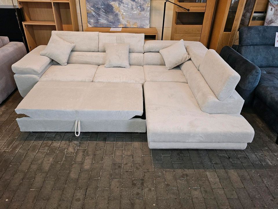 ⭐️Neu⭐️ Ecksofa Couch Cord mit Bettkasten und Schlaffunktion in Hamm