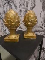 2x Deko Figur Skulptur Objekt ARTISCHOCKE Gold Thüringen - Altenburg Vorschau