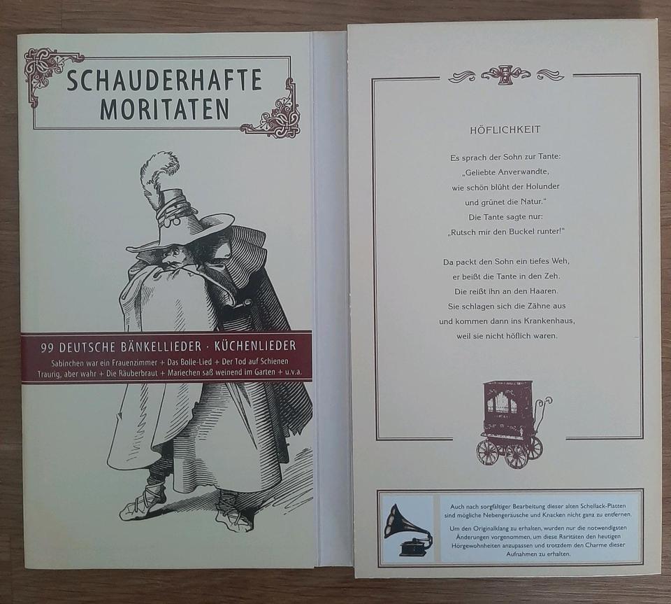 Schauderhafte Moritaten - 99 deutsche Bänkellieder/Küchenlieder in Hagen