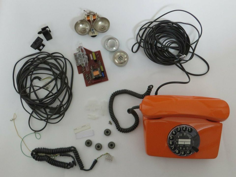 Telefon retro orange + Ersatzteile in Bad Saulgau