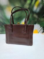 Echt Leder Handtasche dunkelbraun Omas Tasche Vintage 70er Jahre Niedersachsen - Jade Vorschau