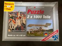 2 Puzzle a 1.000 Teile (Altes Flugzeug / München Rathaus) Bayern - Obermichelbach Vorschau