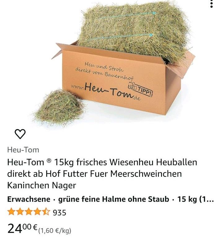 15 kg Heu für Hasen oder Meerschweinchen in Essen