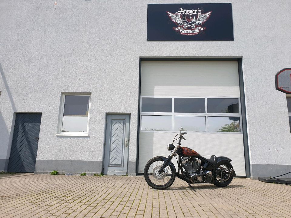 Harley-Davidson  Softail EVO  / Santee Rahmen / Open Belt in Deckenpfronn