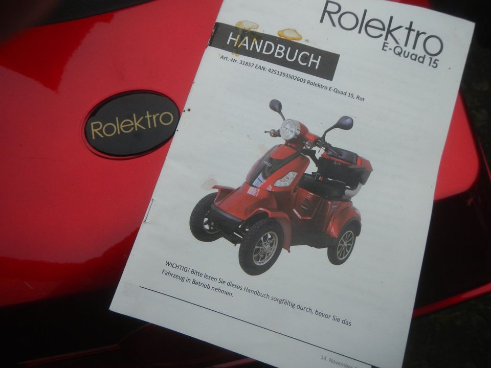 ROLEKTRO E-QUAD 15 / 1000 Watt / 15km/h in Lage