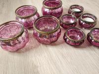 9x Tisch Teelichter Dekogläser Vase lila rosa Gold Hochzeit Nordrhein-Westfalen - Recke Vorschau